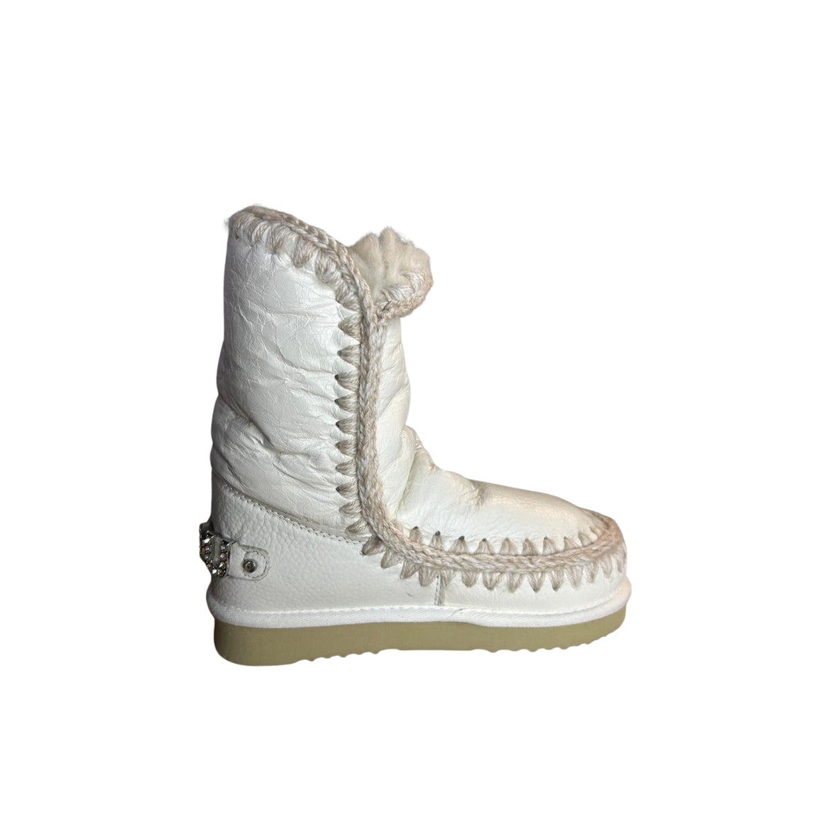 Stivale eskimo 24 con logo in strass - Bianco