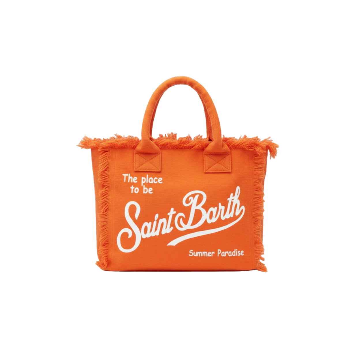 Borsa Vanity shopping in tela di cotone - Arancio