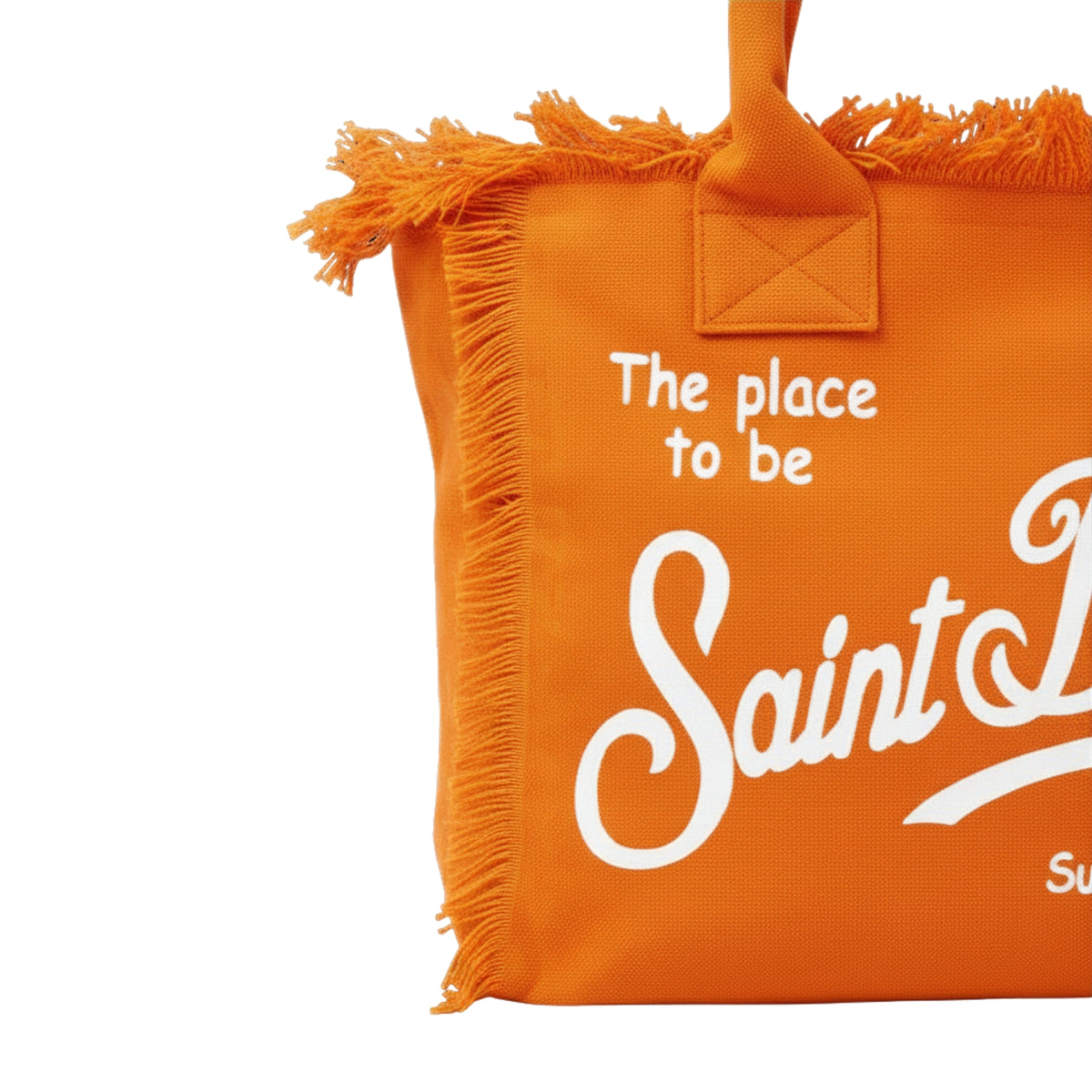 Borsa Vanity shopping in tela di cotone - Arancio