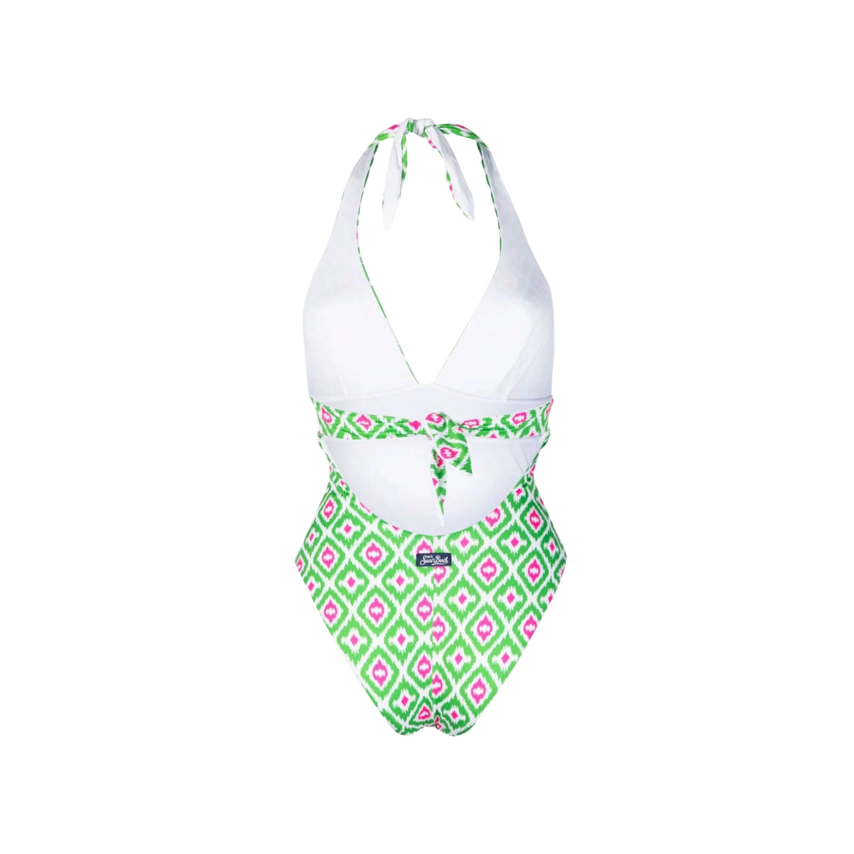 Costume intero Marylin scollo a V - Blu