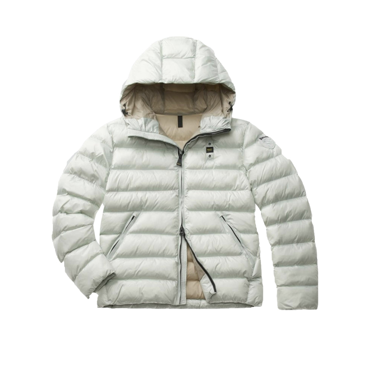 Piumino uomo BLAUER in nylon micro-rip - Bianco