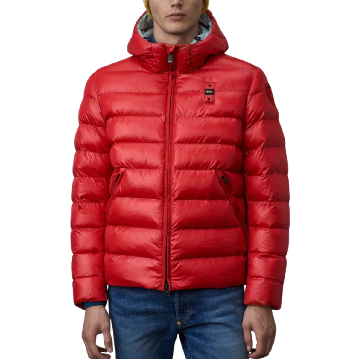 Piumino uomo BLAUER in nylon micro-rip - Rosso