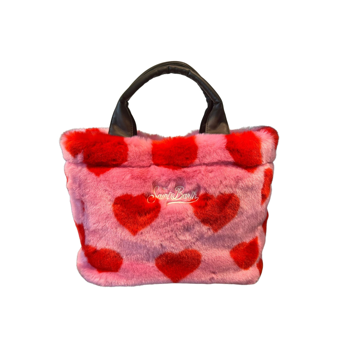 Borsa Colette Soft in ecopelliccia con cuori - Rosa