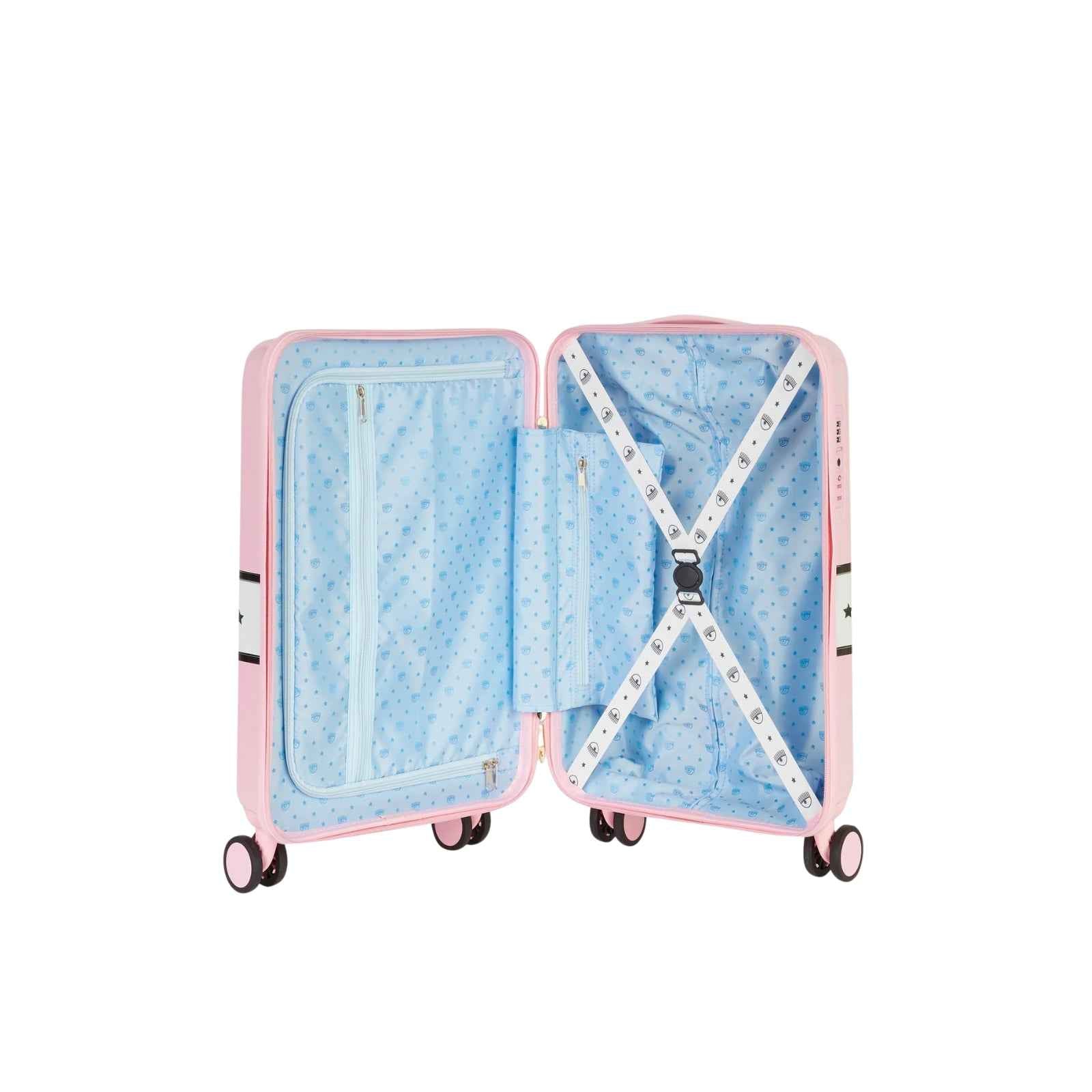 Trolley rosa con banda Maxi Logomania - ROSA