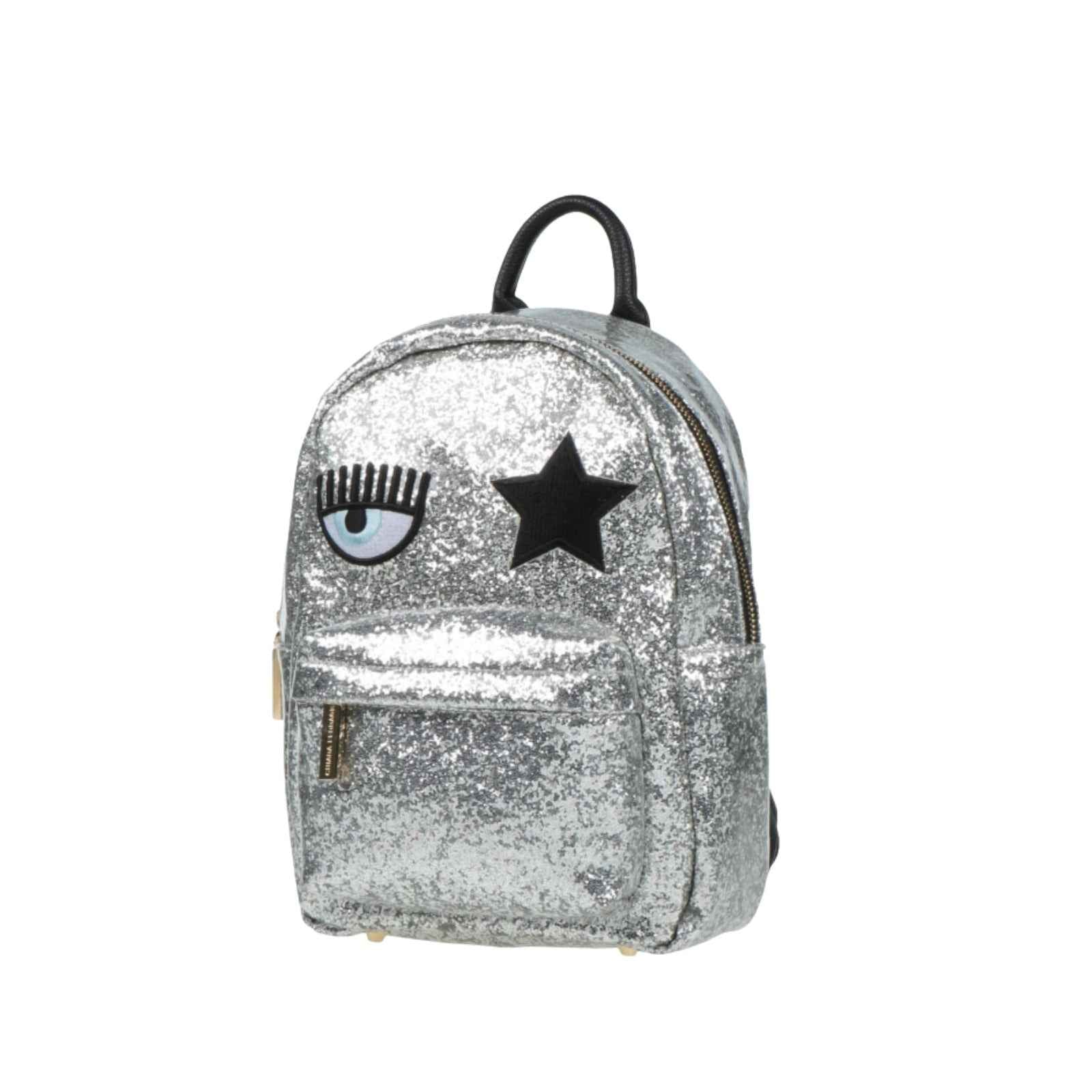 Zaino argento glitter