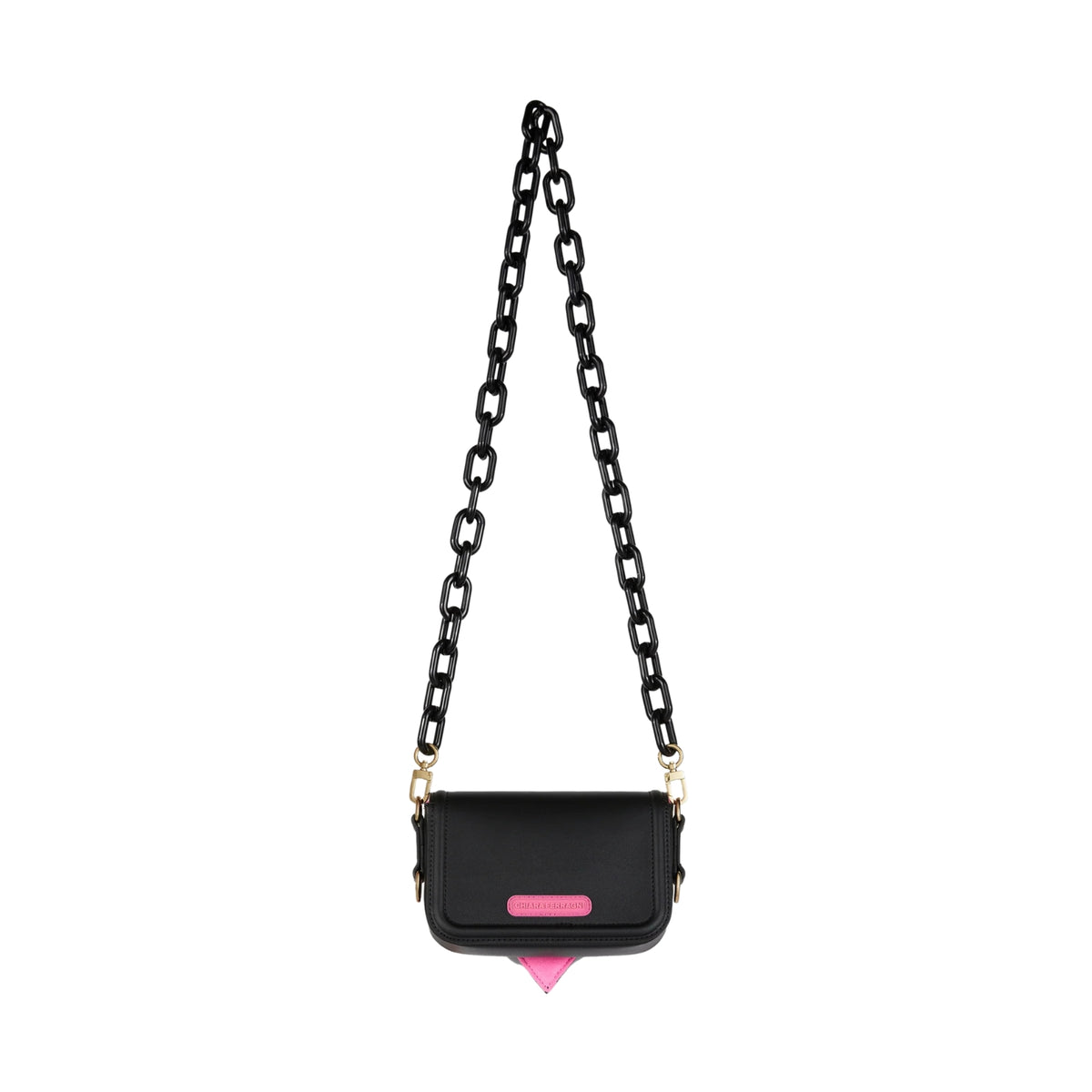 Borsa Eyelike in ecopelle con tracolle removibili - Nero