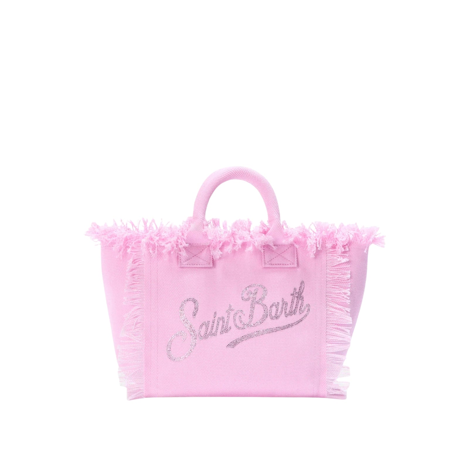 Borsa Colette in canvas di cotone logo strass - ROSA