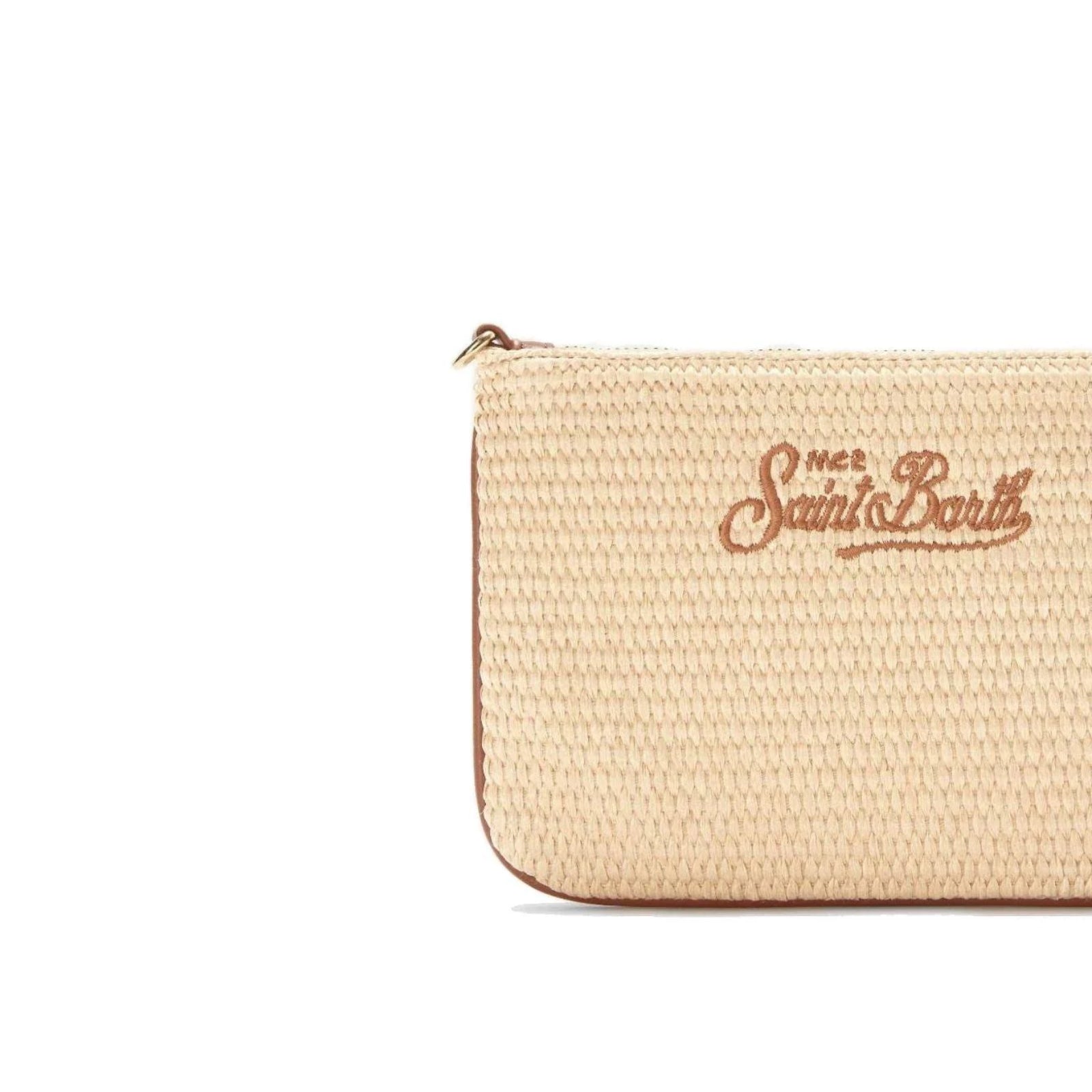 Parisienne Mini pouch effetto paglia - NATURALE