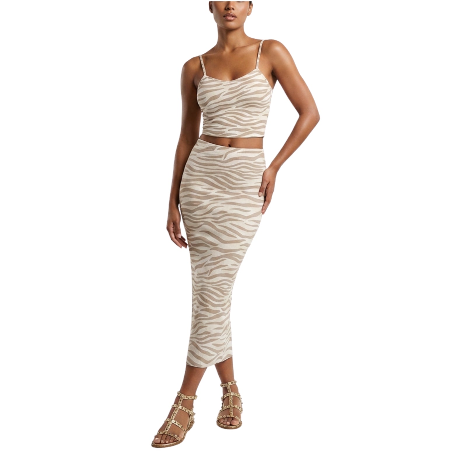 Gonna Lane in cotone stretch - ZEBRATA
