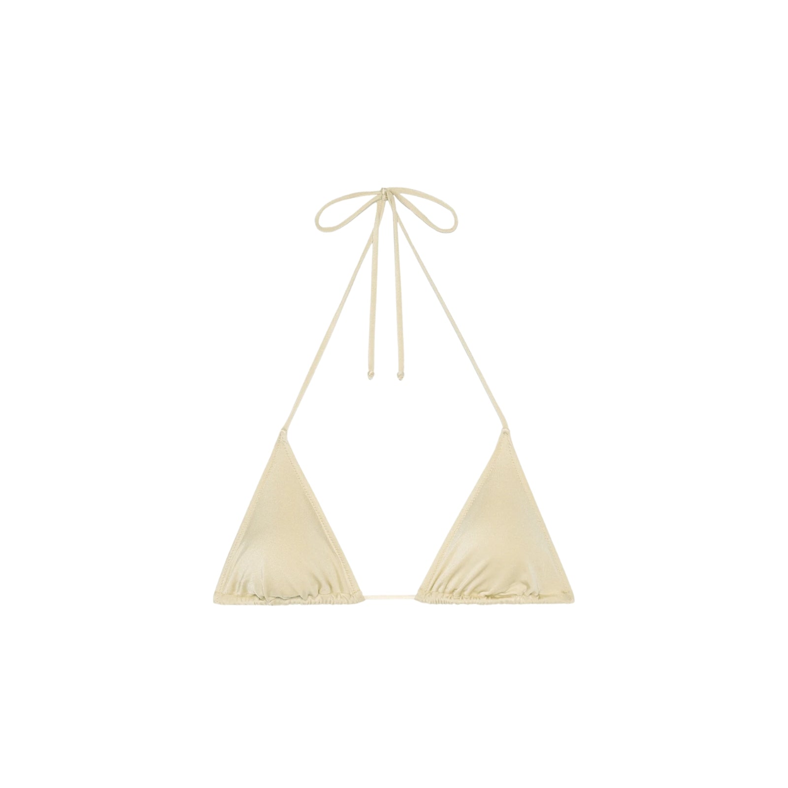 Leah top bikini triangolo shimmer - ORO