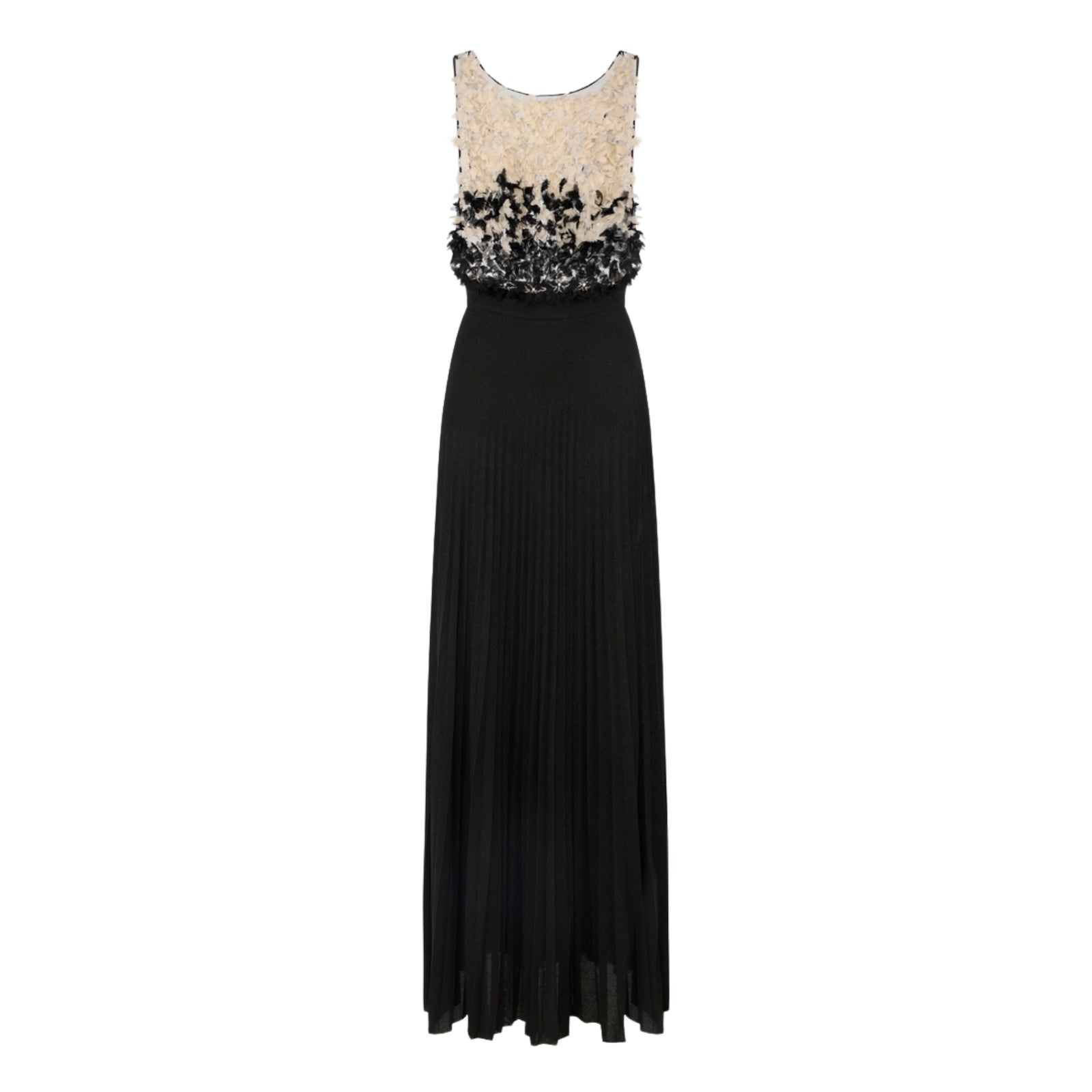 Abito Red Carpet in tulle e jersey lurex - NERO