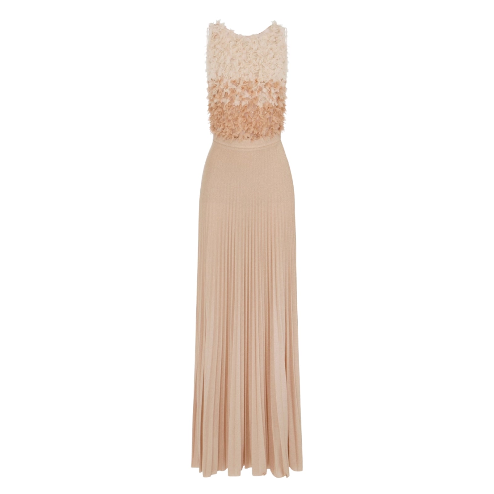 Abito Red Carpet in tulle e jersey lurex - CARNE