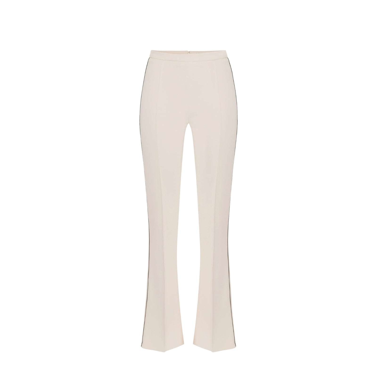 Pantalone in crêpe stretch con patta sul retro logata