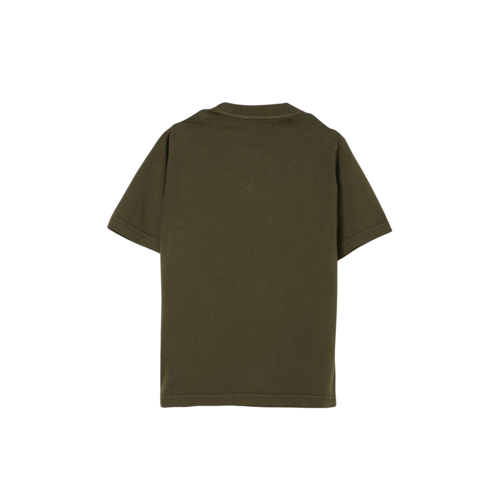 T-shirt girocollo con applicazione logo in rilievo - VERDE