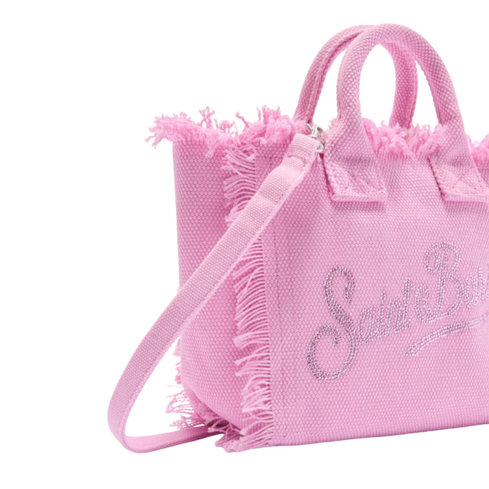Borsa Mini Vanity in Canvas di cotone - ROSA STRASS
