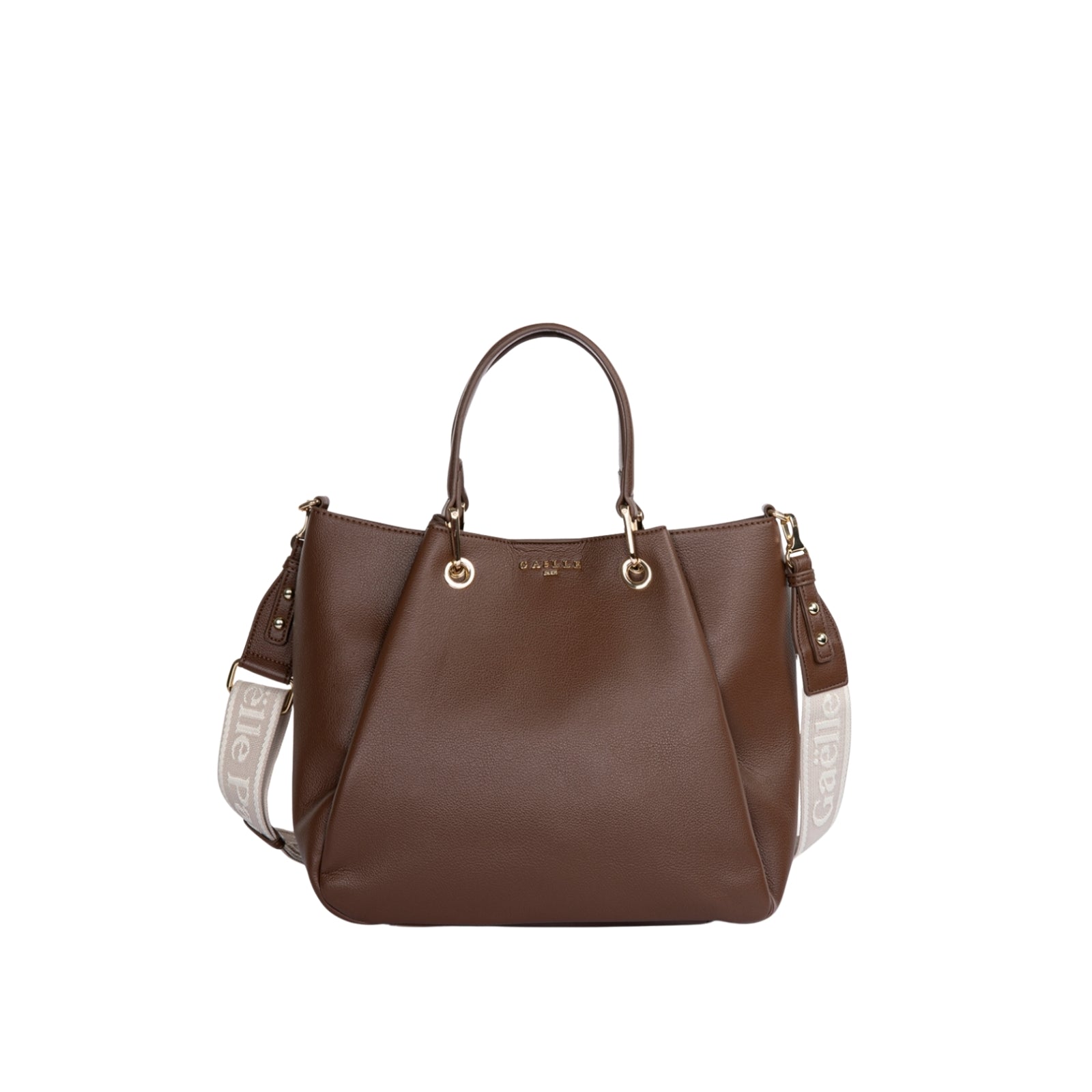 Maxi hand bag con tracolla in jaquard - MOKA