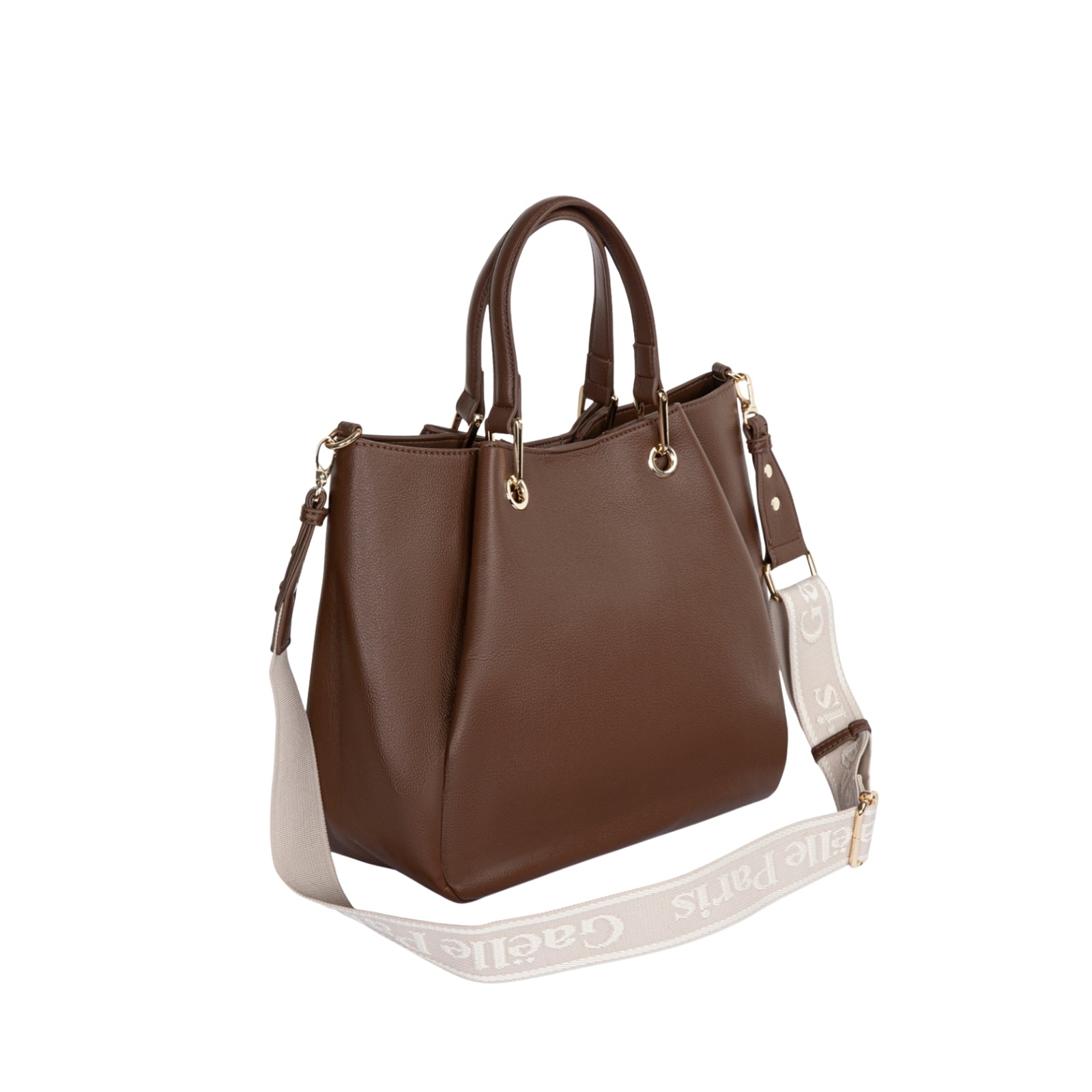 Maxi hand bag con tracolla in jaquard - MOKA