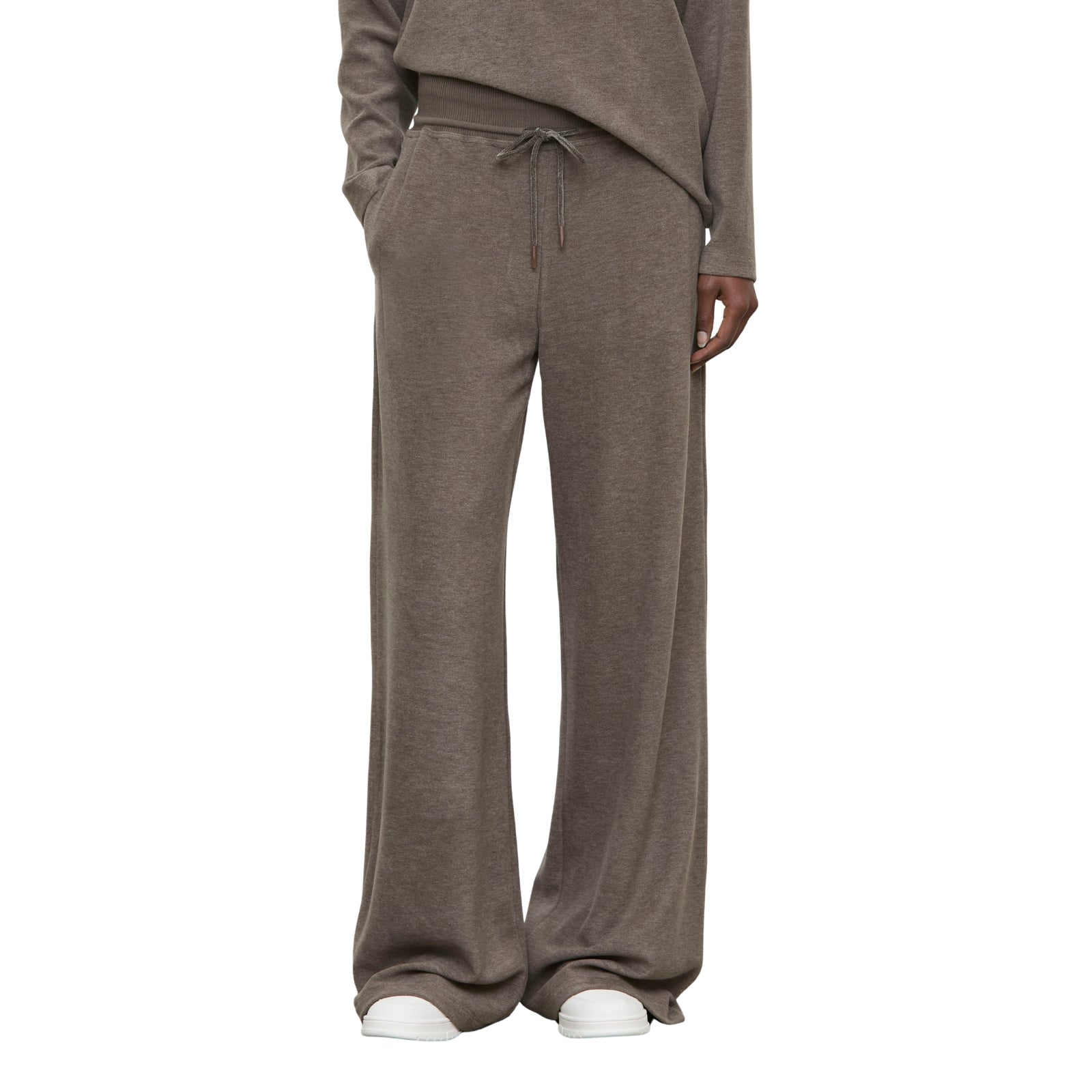 Pantaloni Palazzo in Jersey Melange