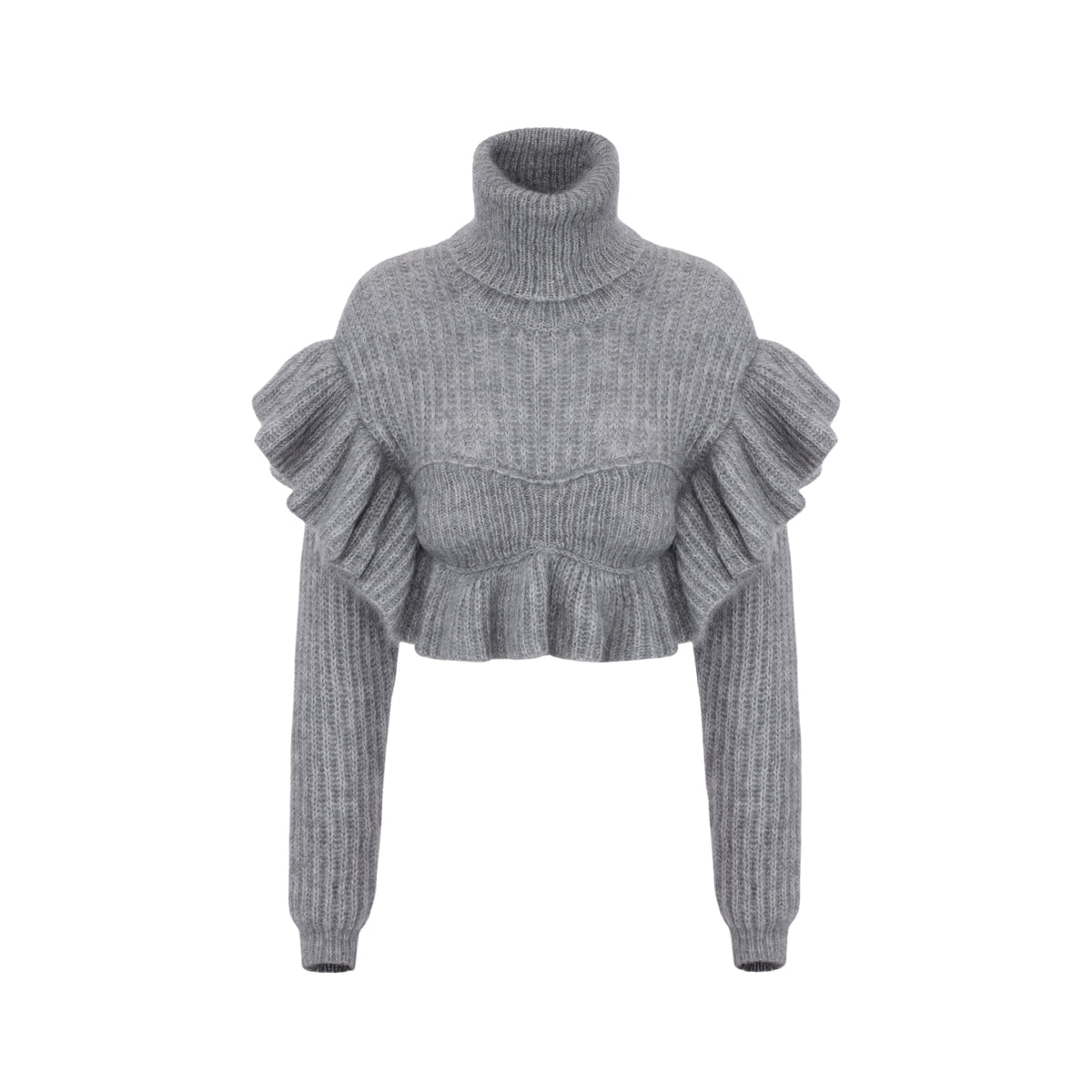 Pullover in maglia con ruches