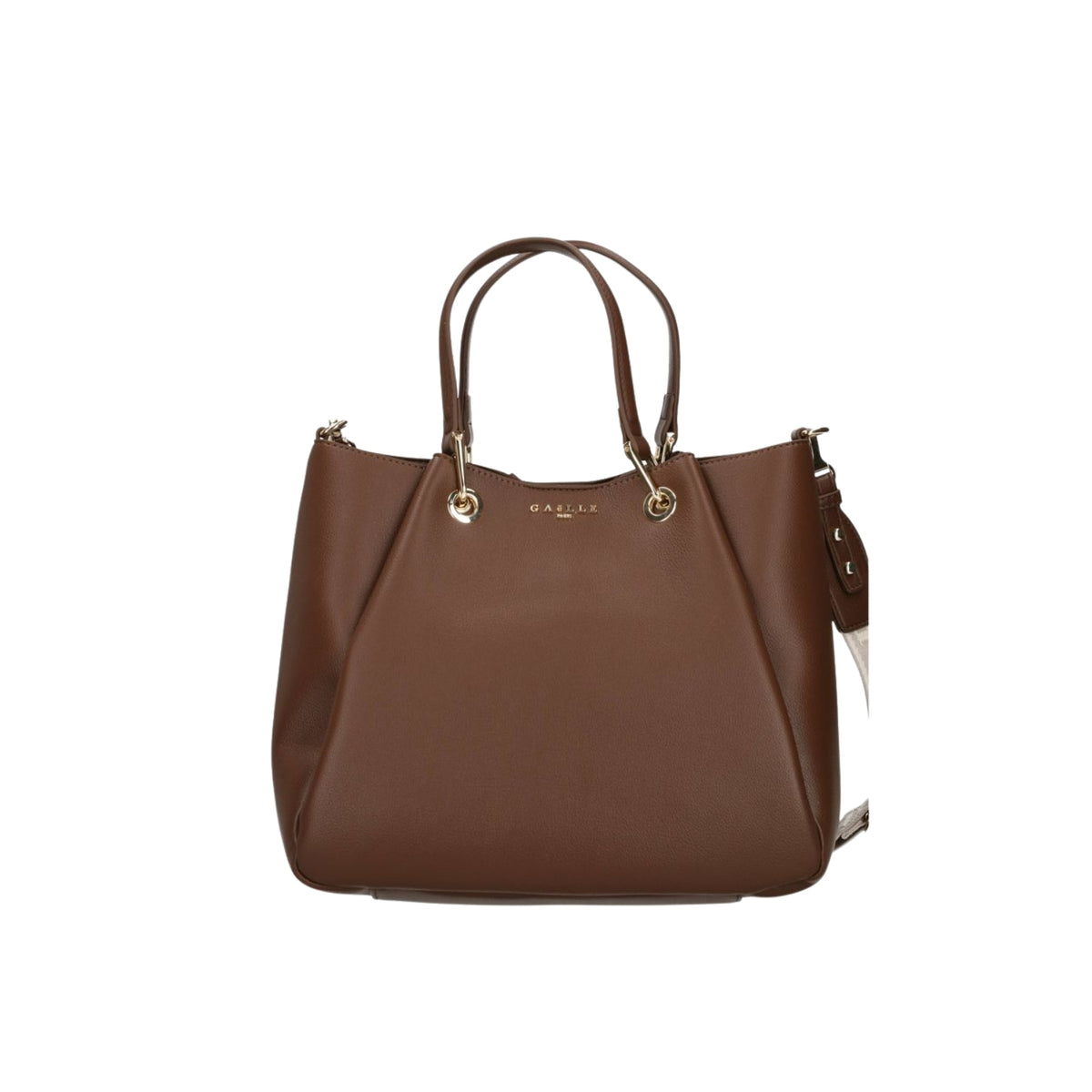 Maxi hand bag con tracolla jacquard - Moka