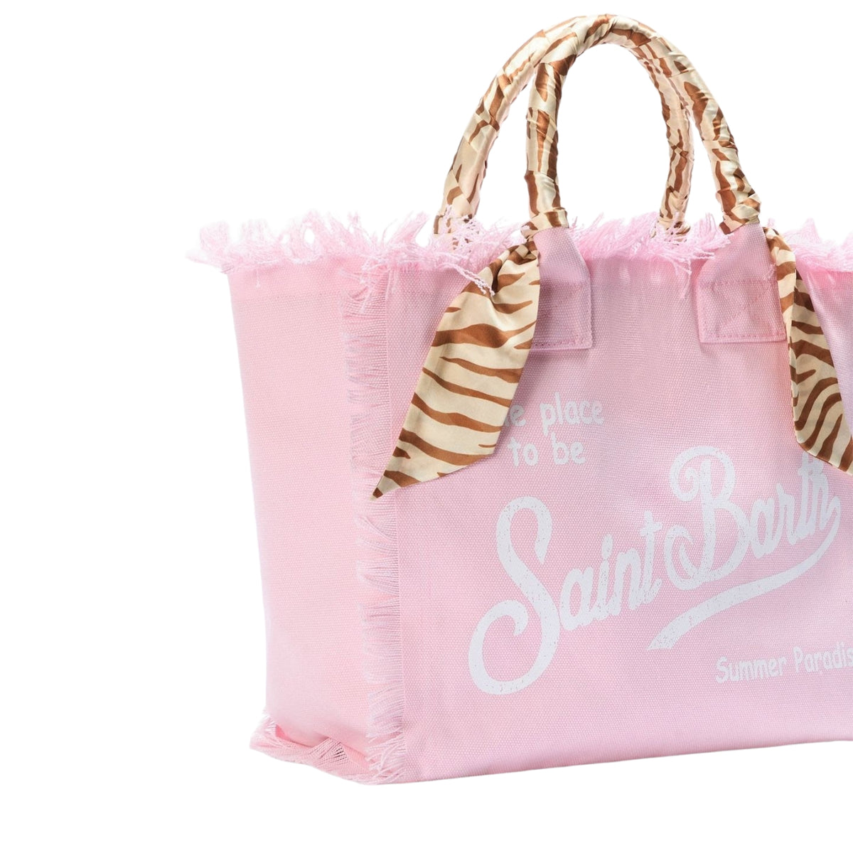 Borsa Vanity con foulard stampa safari - Rosa
