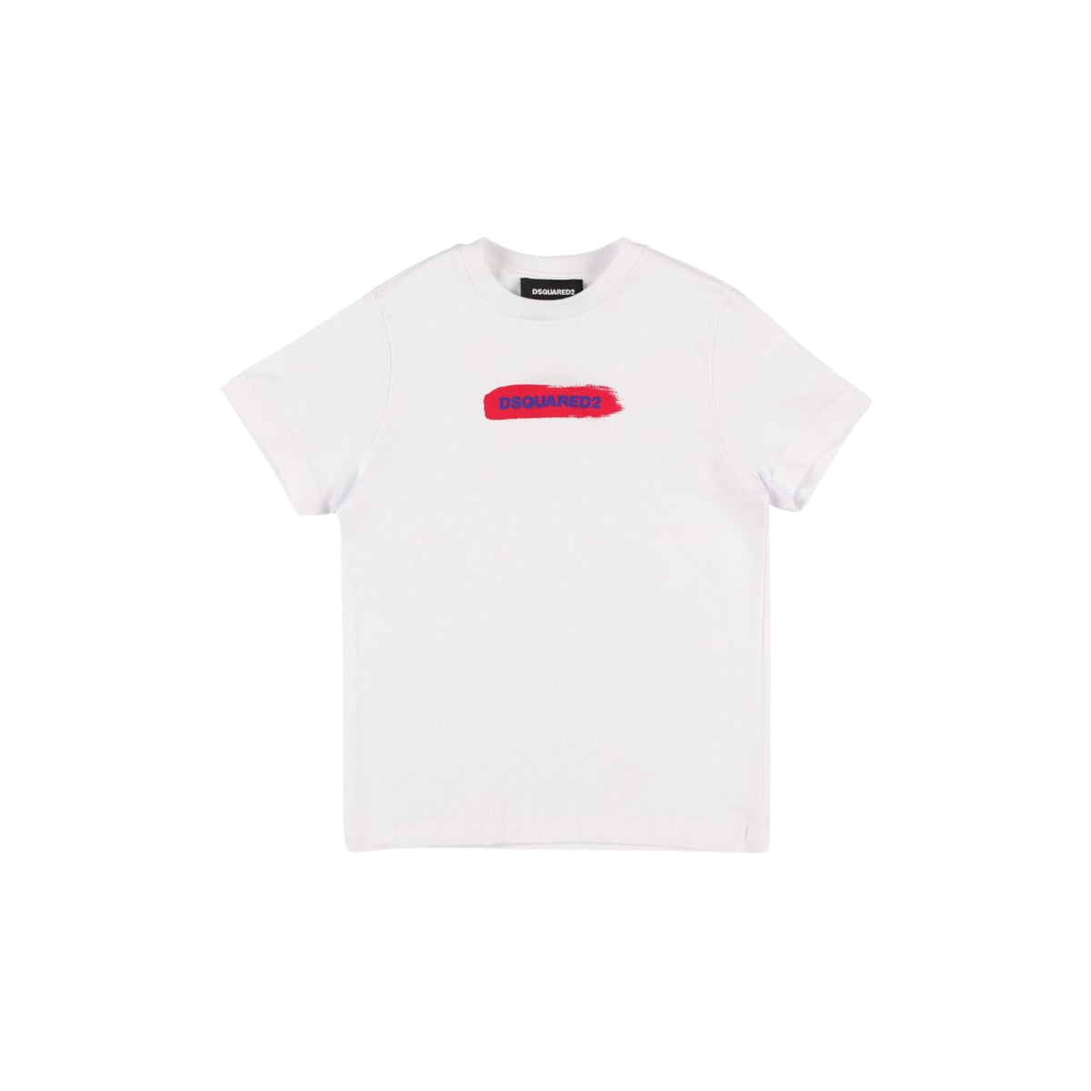 T-shirt girocollo con piccola stampa logo sul petto - Bianco