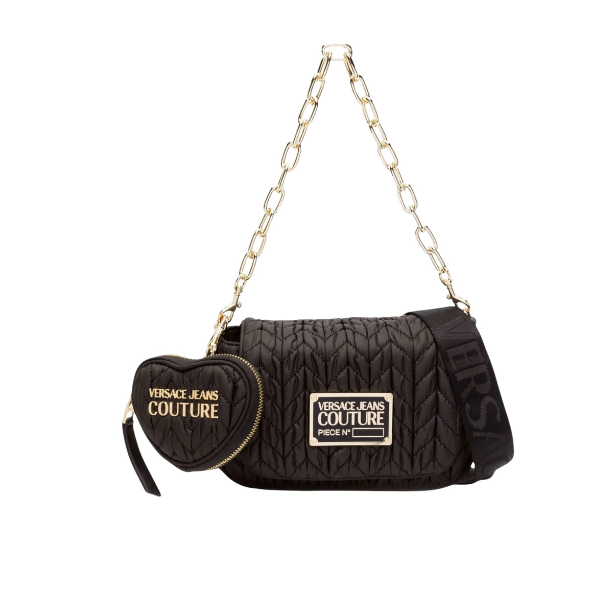 Borsa in pelle con dettaglio matelassé - Nero