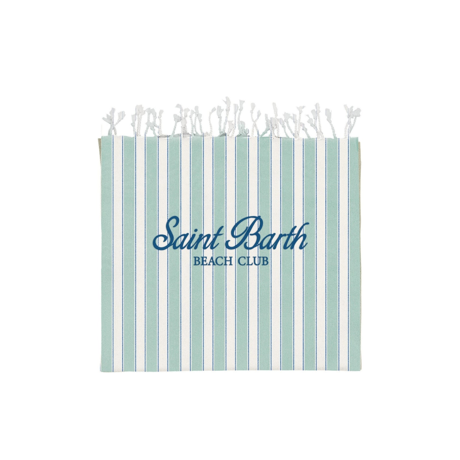 Telo mare in cotone Fouta Light con stampa a righe - VERDE