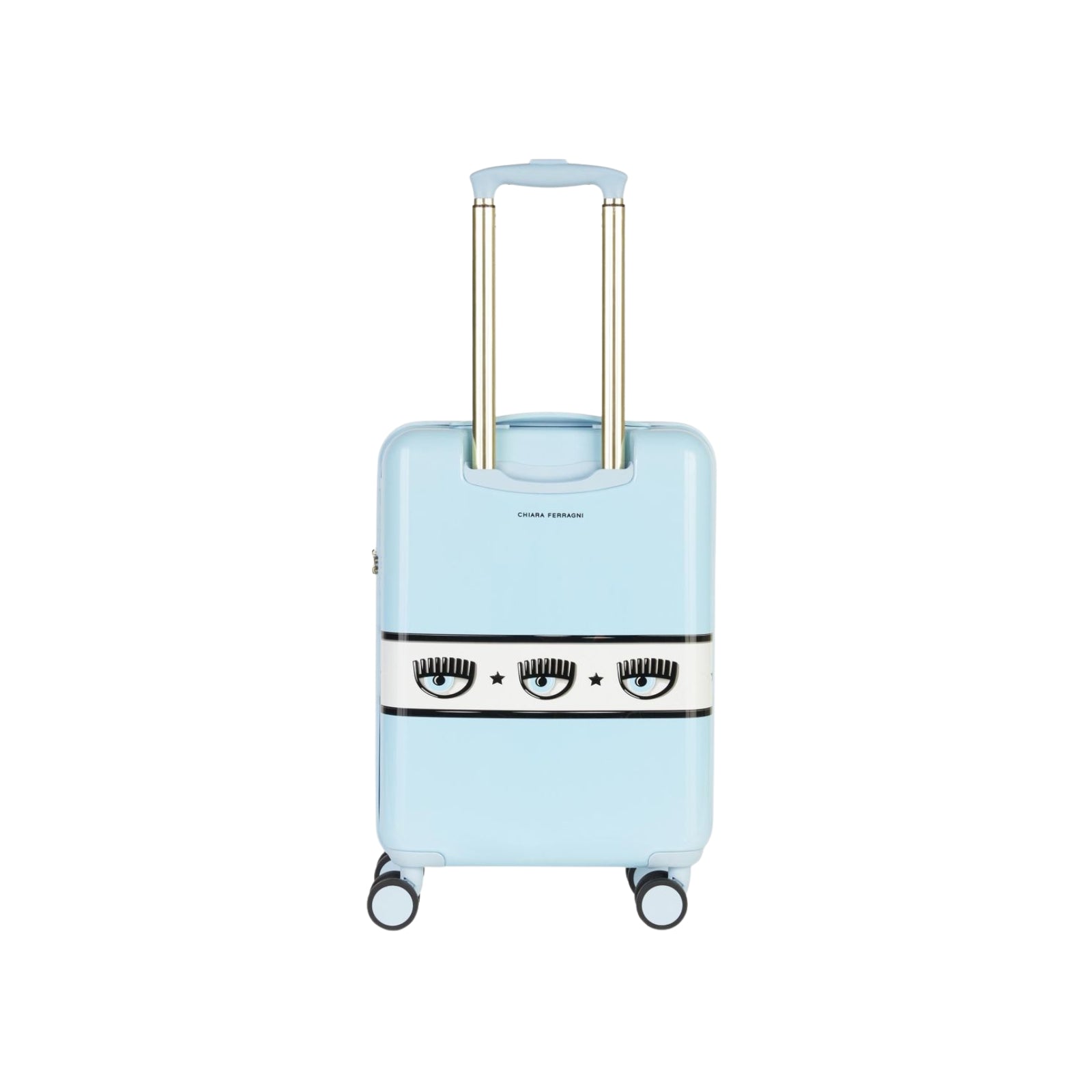 Trolley rosa con banda Maxi Logomania - CELESTE