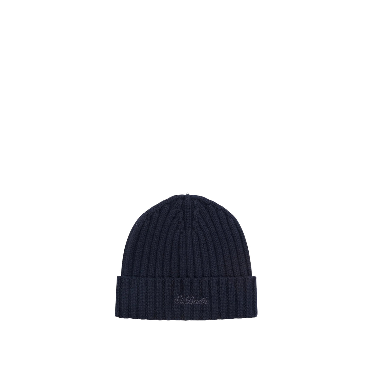 Berretto Wengen in lana con ricamo logo-BLU