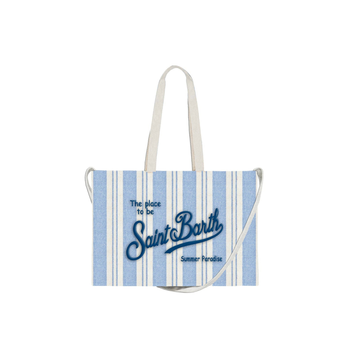 Borsa Essential Beach a righe - Celeste