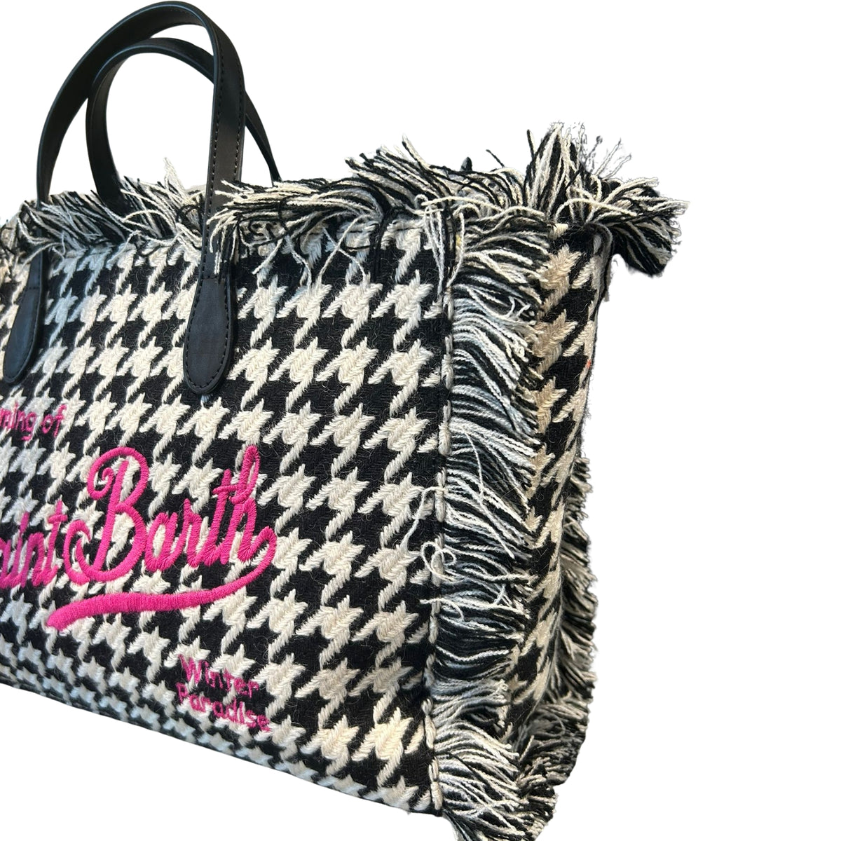 Borsa Colette con frange laterali - Pied de poule