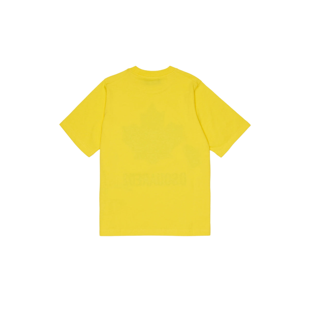 T-shirt logo con maxi foglia d'acero - Giallo