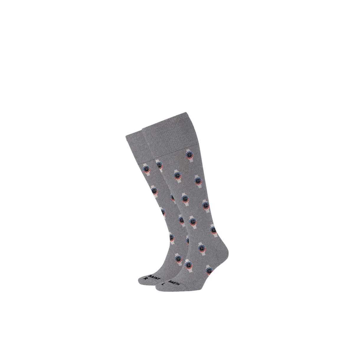 Calze Sox con jacquard orologi-GRIGIO