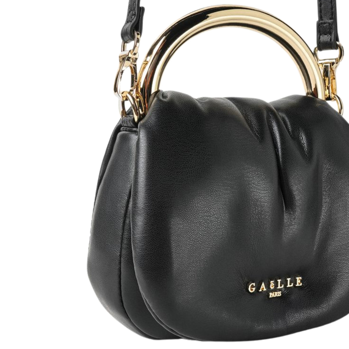 Borsa Mini Pochette con maxi manico ad anello - Nero