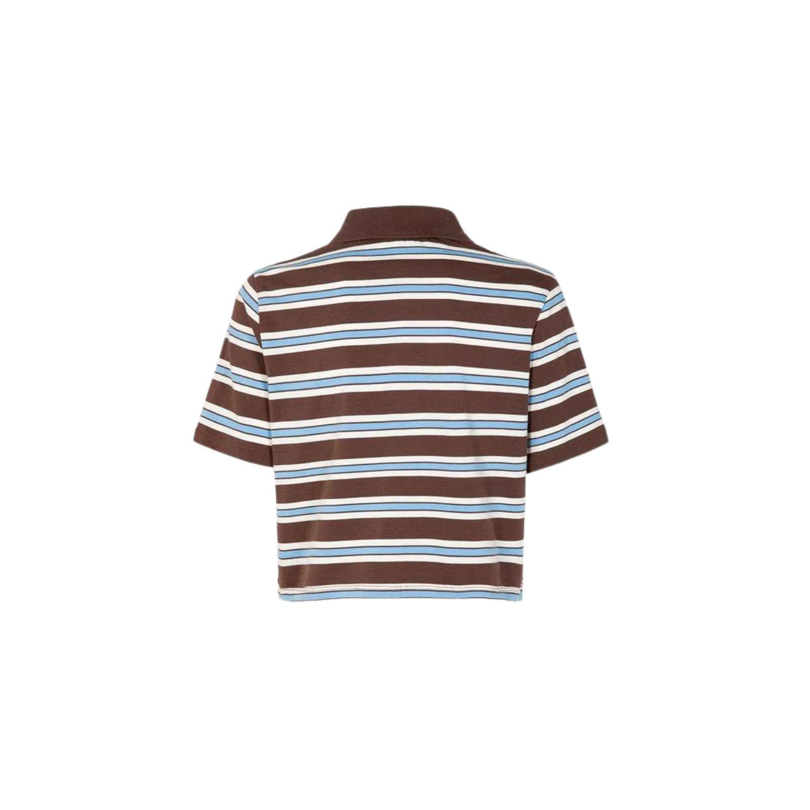 Polo mezza manica crop a righe