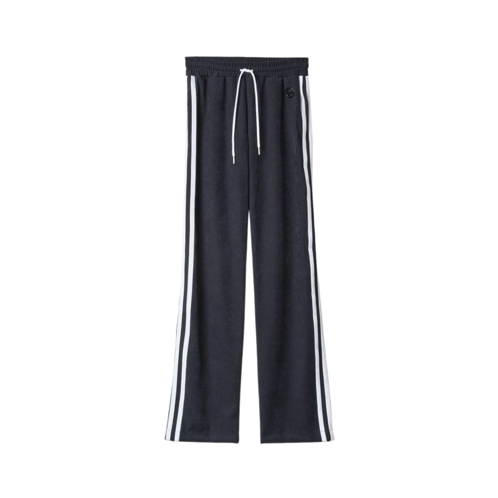 Pantalone dritto morbido con banda laterale