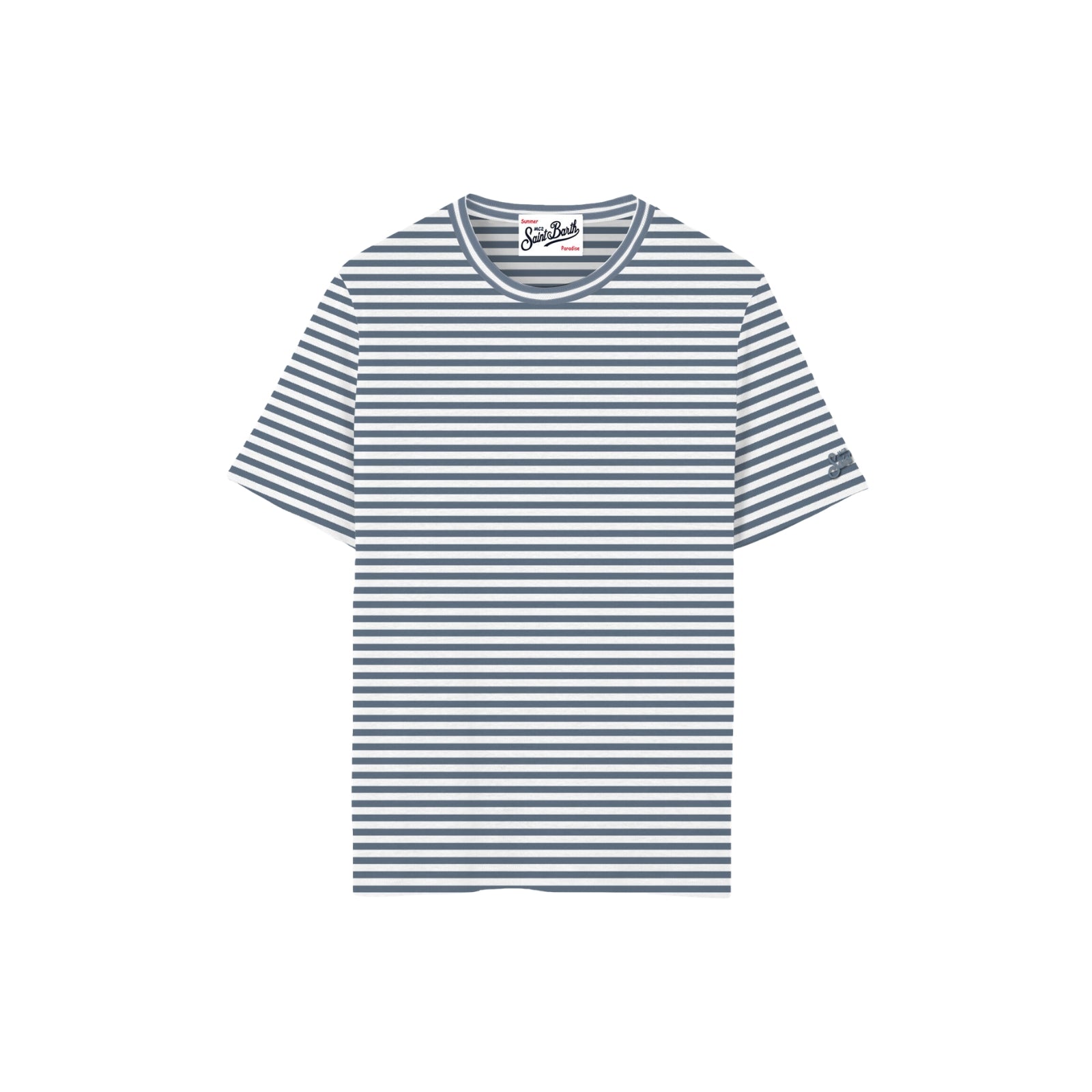 T-shirt Dover in cotone a righe - BLU