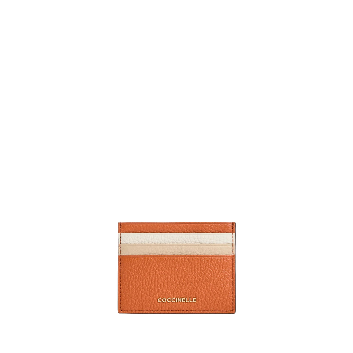 Portacarte con patta linea Metallic - Arancio