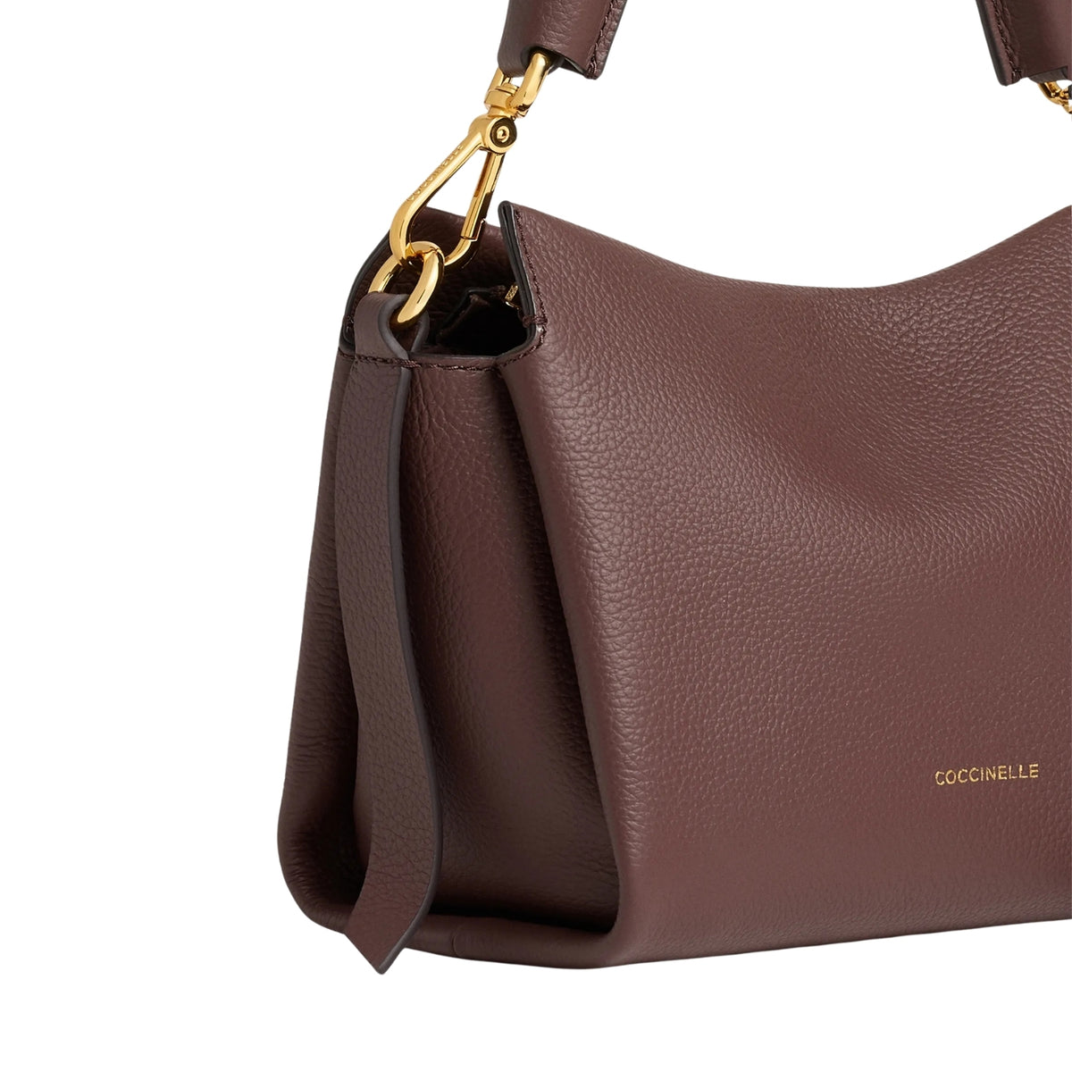 Borsa Boheme in pelle bottalata con tracolla - Berry