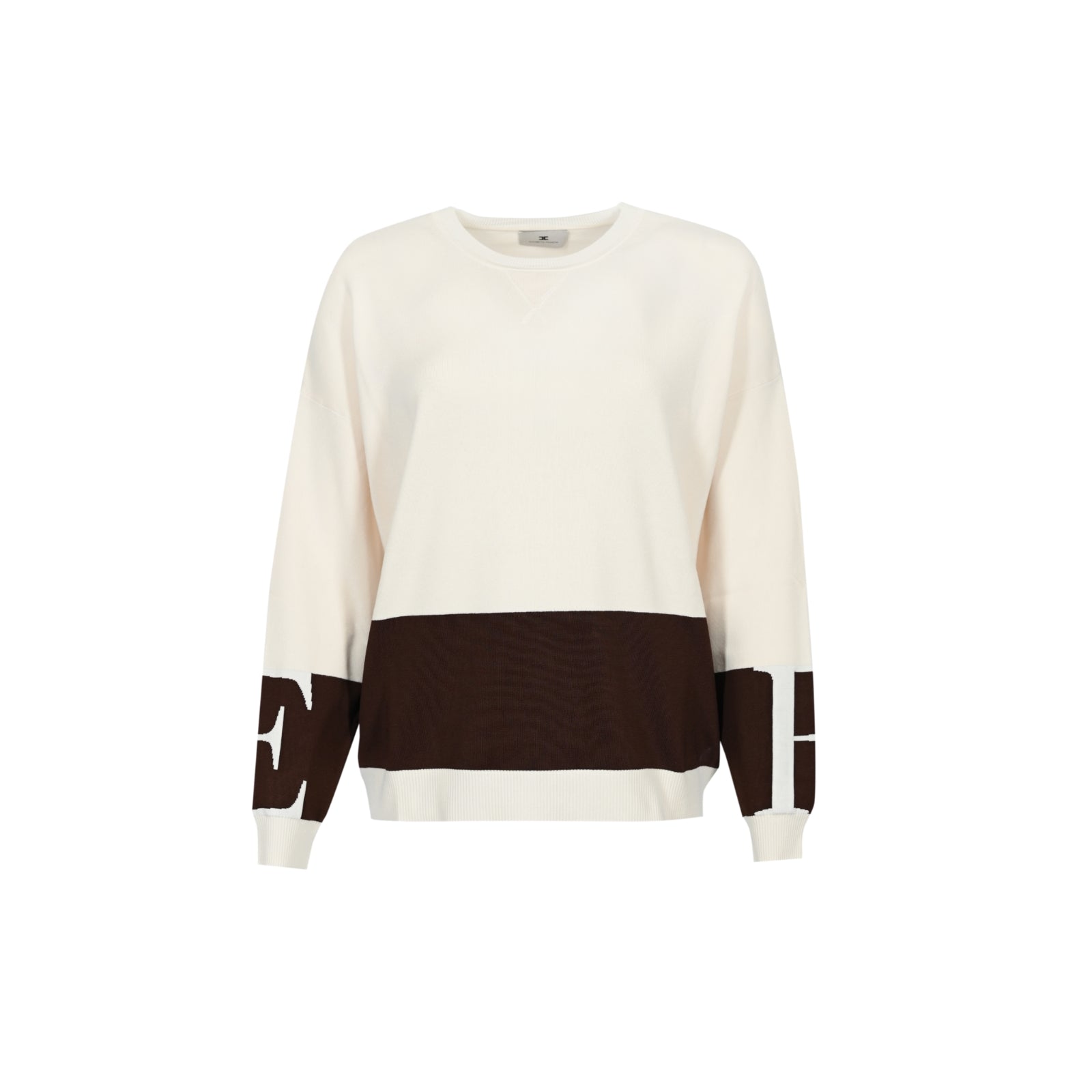 Maglia in viscosa con bande lucide - LATTE