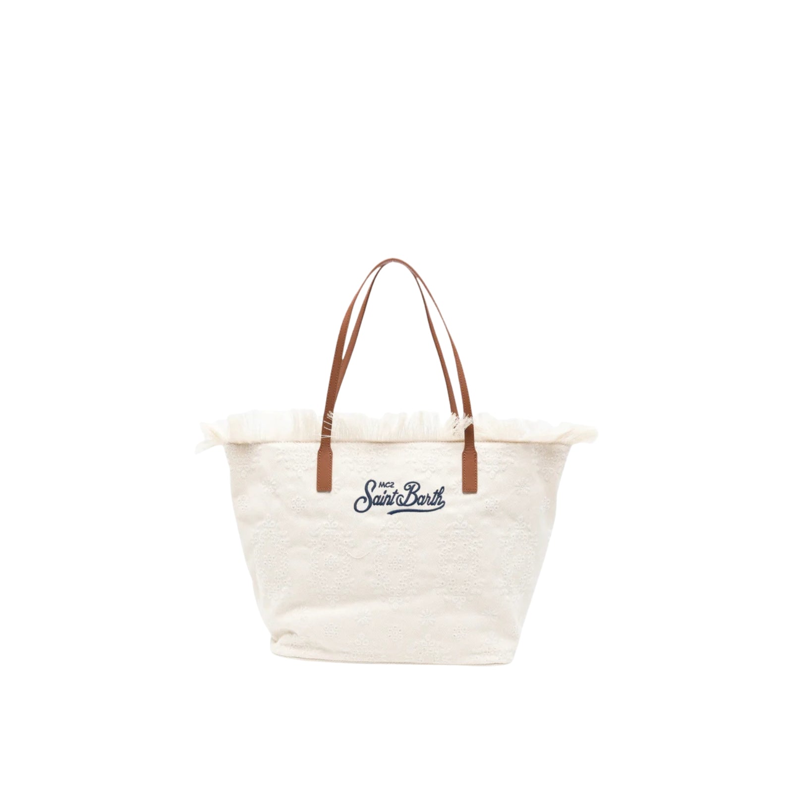 Borsa shopper City medium con frange - PANNA