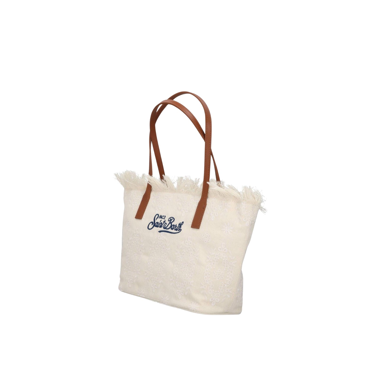 Borsa shopper City medium con frange - PANNA