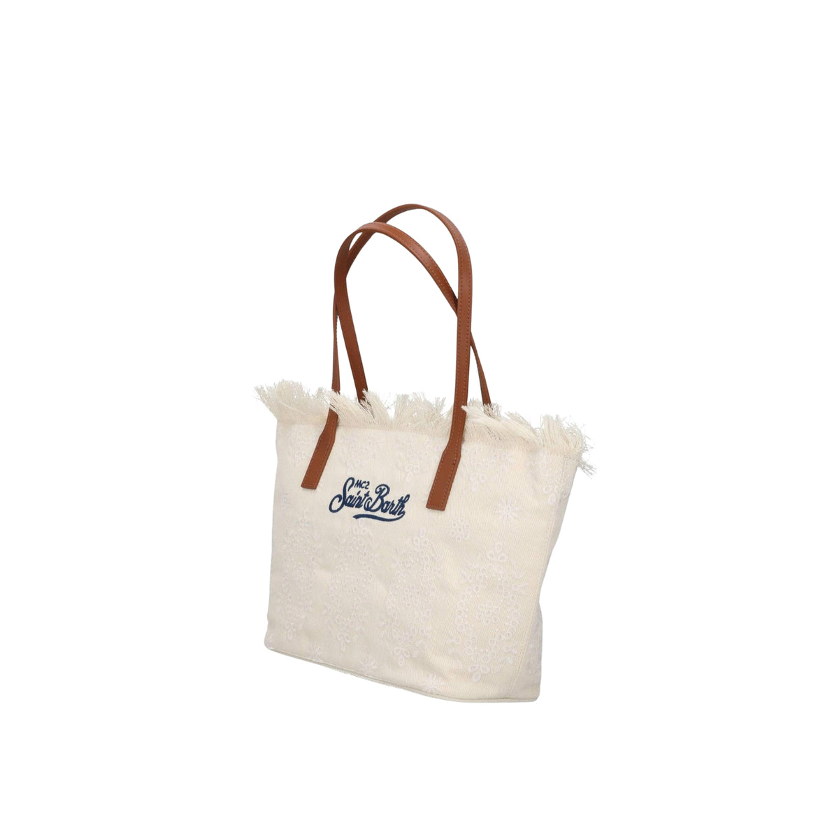 Borsa City Mid con frange - Panna