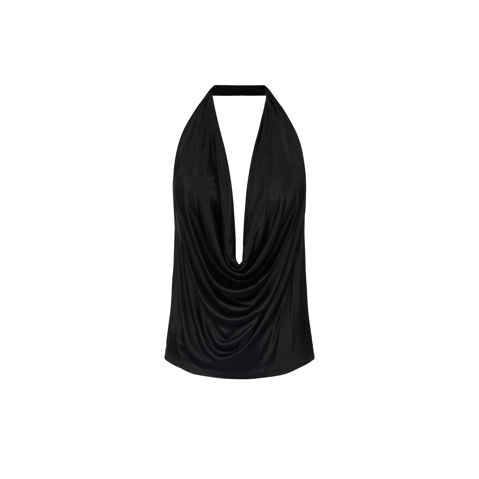 Top in jersey di viscosa lucida