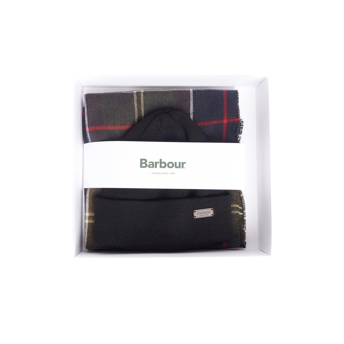 Coordinato Swinton berretto e sciarpa tartan - Verde