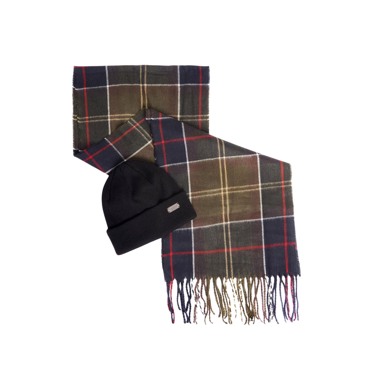 Coordinato Swinton berretto e sciarpa tartan - Verde