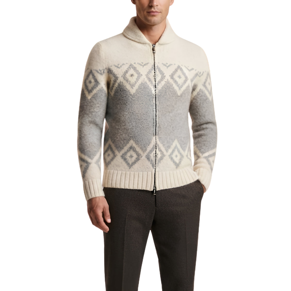 Cardigan con collo a scialle
