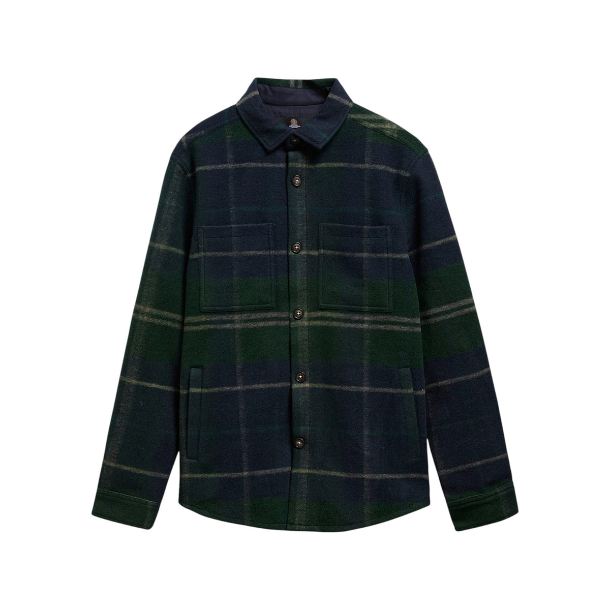 Overshirt Woodlane spazzolata con motivo a quadri