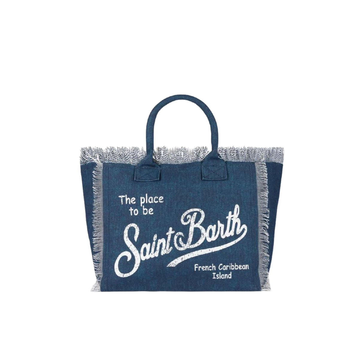 Borsa Vanity shopping in tela di cotone - Indigo